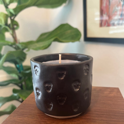 Ceramic Skull Candle